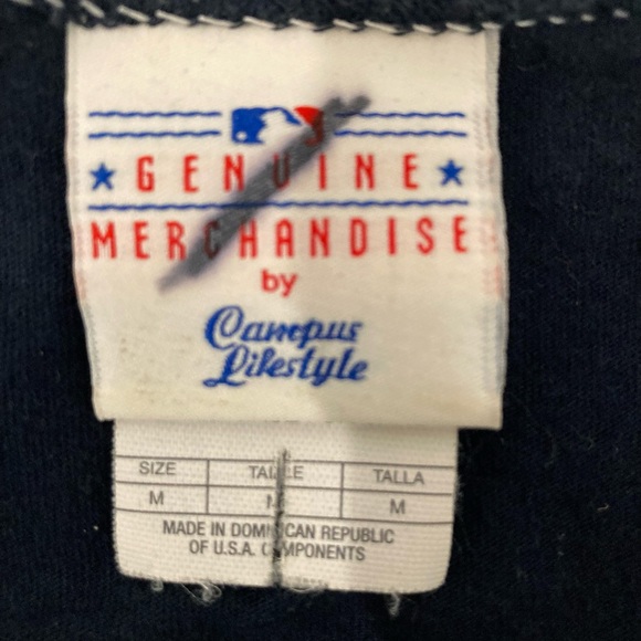 GENUINE MERCHANDISE Navy Detroit Tigers ⚾️ V neck T Shirt Stud Detail Medium - Picture 12 of 12